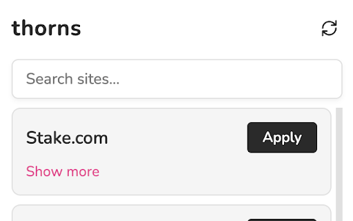 Thorns from Chrome web store to be run with OffiDocs Chromium online Thorns from Chrome web store to be run with OffiDocs Chromium online