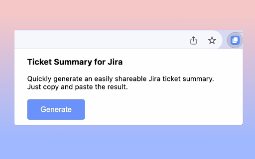 Ticket Summary for Jira from Chrome web store to be run with OffiDocs Chromium online Ticket Summary for Jira from Chrome web store to be run with OffiDocs Chromium online