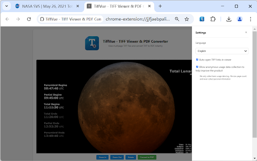 TiffVue TIFF Viewer PDF Converter from Chrome web store to be run with OffiDocs Chromium online TiffVue TIFF Viewer PDF Converter from Chrome web store to be run with OffiDocs Chromium online