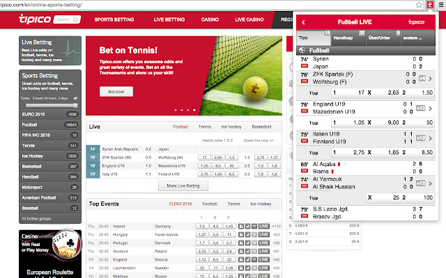 Tipico from Chrome web store to be run with OffiDocs Chromium online Tipico from Chrome web store to be run with OffiDocs Chromium online