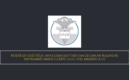 Todays Date in Latin from Chrome web store to be run with OffiDocs Chromium online Todays Date in Latin from Chrome web store to be run with OffiDocs Chromium online
