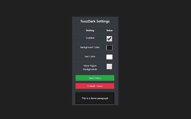 ToozDark from Chrome web store to be run with OffiDocs Chromium online ToozDark from Chrome web store to be run with OffiDocs Chromium online