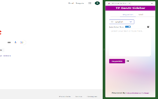 TP GenAI Sidebar from Chrome web store to be run with OffiDocs Chromium online TP GenAI Sidebar from Chrome web store to be run with OffiDocs Chromium online
