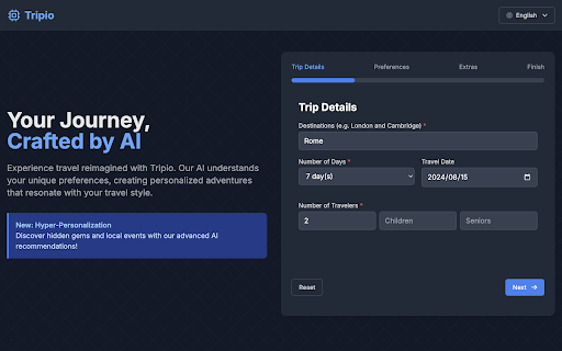 Tripio AI Travel Planner from Chrome web store to be run with OffiDocs Chromium online Tripio AI Travel Planner from Chrome web store to be run with OffiDocs Chromium online