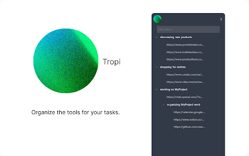 Tropi from Chrome web store to be run with OffiDocs Chromium online Tropi from Chrome web store to be run with OffiDocs Chromium online