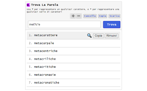 Trova La Parola from Chrome web store to be run with OffiDocs Chromium online Trova La Parola from Chrome web store to be run with OffiDocs Chromium online
