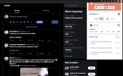 Twirf Surf twitter trends with AI from Chrome web store to be run with OffiDocs Chromium online Twirf Surf twitter trends with AI from Chrome web store to be run with OffiDocs Chromium online