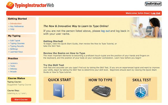 Typing Instructor Web from Chrome web store to be run with OffiDocs Chromium online Typing Instructor Web from Chrome web store to be run with OffiDocs Chromium online