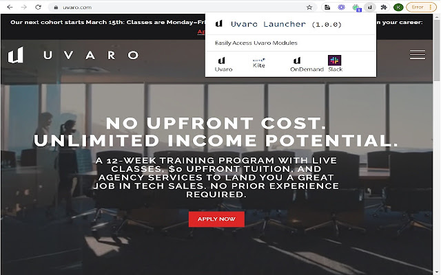 Uvaro Launcher from Chrome web store to be run with OffiDocs Chromium online Uvaro Launcher from Chrome web store to be run with OffiDocs Chromium online