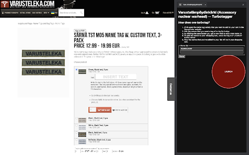Varustelämpöydinkärki from Chrome web store to be run with OffiDocs Chromium online Varustelämpöydinkärki from Chrome web store to be run with OffiDocs Chromium online