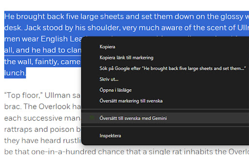 Översätt till svenska med Gemini from Chrome web store to be run with OffiDocs Chromium online Översätt till svenska med Gemini from Chrome web store to be run with OffiDocs Chromium online