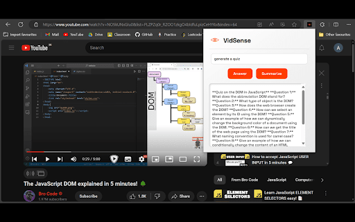 VidSense from Chrome web store to be run with OffiDocs Chromium online VidSense from Chrome web store to be run with OffiDocs Chromium online