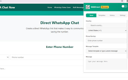 WADirect Message from Chrome web store to be run with OffiDocs Chromium online WADirect Message from Chrome web store to be run with OffiDocs Chromium online