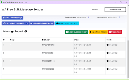 WA Free Bulk Message Sender from Chrome web store to be run with OffiDocs Chromium online WA Free Bulk Message Sender from Chrome web store to be run with OffiDocs Chromium online