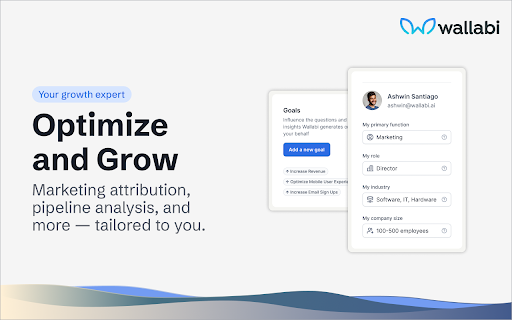 Wallabi: AI Data Analysis for Google Sheets, GA4, Salesforce, HubSpot from Chrome web store to be run with OffiDocs Chromium online Wallabi: AI Data Analysis for Google Sheets, GA4, Salesforce, HubSpot from Chrome web store to be run with OffiDocs Chromium online