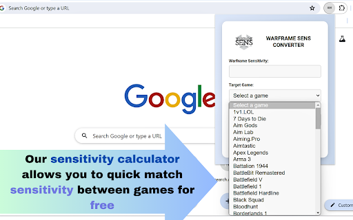 Warframe Sens Converter from Chrome web store to be run with OffiDocs Chromium online Warframe Sens Converter from Chrome web store to be run with OffiDocs Chromium online