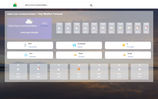 Weather Forecast from Chrome web store to be run with OffiDocs Chromium online Weather Forecast from Chrome web store to be run with OffiDocs Chromium online