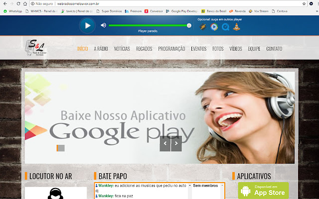 Web Radio Som e Louvor from Chrome web store to be run with OffiDocs Chromium online Web Radio Som e Louvor from Chrome web store to be run with OffiDocs Chromium online