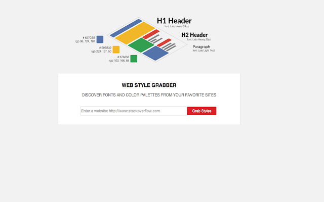 Web Style Grabber from Chrome web store to be run with OffiDocs Chromium online Web Style Grabber from Chrome web store to be run with OffiDocs Chromium online