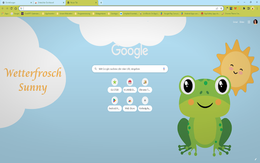 Wetterfrosch Sunny from Chrome web store to be run with OffiDocs Chromium online Wetterfrosch Sunny from Chrome web store to be run with OffiDocs Chromium online