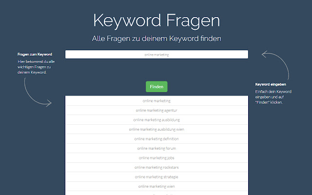 W Fragen Tool from Chrome web store to be run with OffiDocs Chromium online W Fragen Tool from Chrome web store to be run with OffiDocs Chromium online