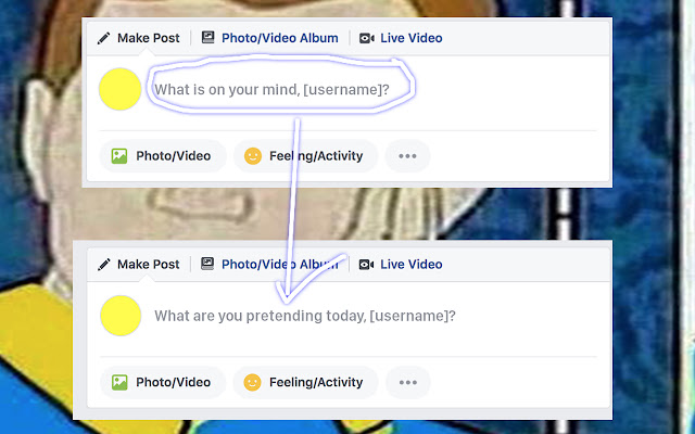 What am I pretending today? from Chrome web store to be run with OffiDocs Chromium online What am I pretending today? from Chrome web store to be run with OffiDocs Chromium online