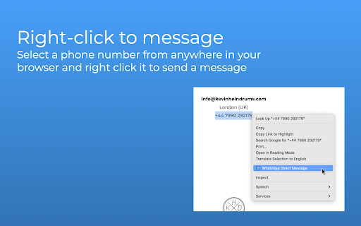 WhatsApp Direct Message from Chrome web store to be run with OffiDocs Chromium online WhatsApp Direct Message from Chrome web store to be run with OffiDocs Chromium online
