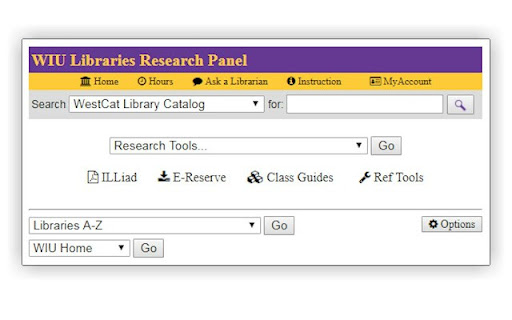 WIU Libraries Research Panel from Chrome web store to be run with OffiDocs Chromium online WIU Libraries Research Panel from Chrome web store to be run with OffiDocs Chromium online