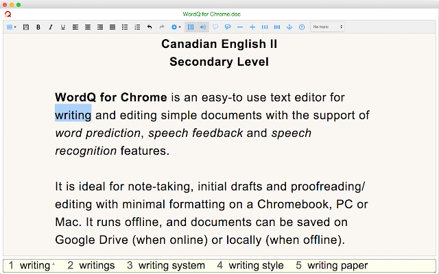 WordQ CA II from Chrome web store to be run with OffiDocs Chromium online WordQ CA II from Chrome web store to be run with OffiDocs Chromium online