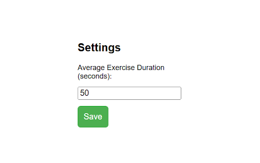 Workout Duration Calculator from Chrome web store to be run with OffiDocs Chromium online Workout Duration Calculator from Chrome web store to be run with OffiDocs Chromium online