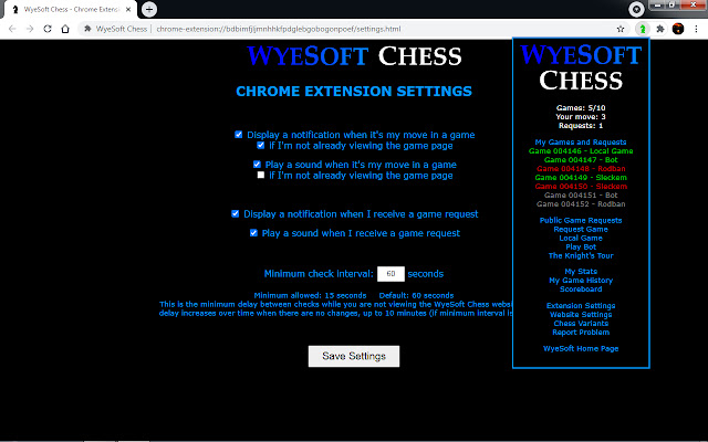 WyeSoft Chess from Chrome web store to be run with OffiDocs Chromium online WyeSoft Chess from Chrome web store to be run with OffiDocs Chromium online