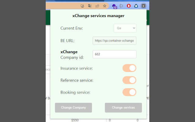 xChange services manager from Chrome web store to be run with OffiDocs Chromium online xChange services manager from Chrome web store to be run with OffiDocs Chromium online