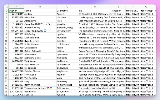 xExport: Export Twitter Followers Following from Chrome web store to be run with OffiDocs Chromium online xExport: Export Twitter Followers Following from Chrome web store to be run with OffiDocs Chromium online