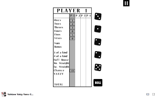 Yahtzee Yatzy Yams Classic Edition from Chrome web store to be run with OffiDocs Chromium online Yahtzee Yatzy Yams Classic Edition from Chrome web store to be run with OffiDocs Chromium online