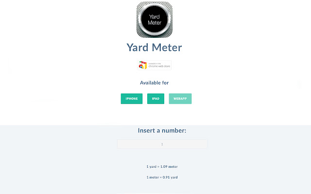 Yard Meter from Chrome web store to be run with OffiDocs Chromium online Yard Meter from Chrome web store to be run with OffiDocs Chromium online