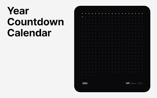Year Countdown Calendar from Chrome web store to be run with OffiDocs Chromium online Year Countdown Calendar from Chrome web store to be run with OffiDocs Chromium online