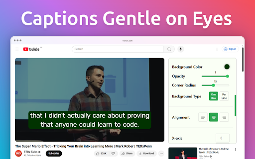 YouCaption: YouTube Captions Fully Customizable from Chrome web store to be run with OffiDocs Chromium online YouCaption: YouTube Captions Fully Customizable from Chrome web store to be run with OffiDocs Chromium online