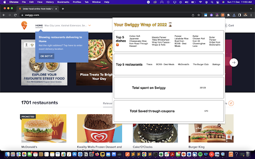 Your last 1 year Swiggy Wrap from Chrome web store to be run with OffiDocs Chromium online Your last 1 year Swiggy Wrap from Chrome web store to be run with OffiDocs Chromium online