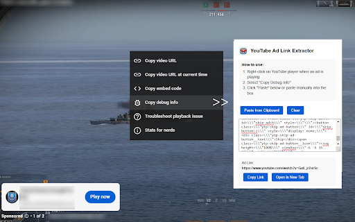 YouTube Ad Link Extractor from Chrome web store to be run with OffiDocs Chromium online YouTube Ad Link Extractor from Chrome web store to be run with OffiDocs Chromium online