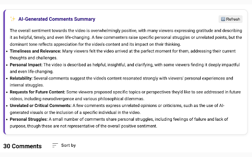 YouTube Comment Summarizer from Chrome web store to be run with OffiDocs Chromium online YouTube Comment Summarizer from Chrome web store to be run with OffiDocs Chromium online