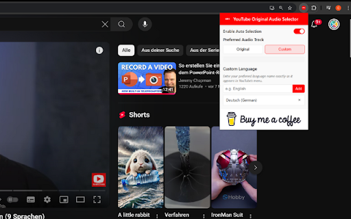 YouTube Original Audio Selector from Chrome web store to be run with OffiDocs Chromium online YouTube Original Audio Selector from Chrome web store to be run with OffiDocs Chromium online