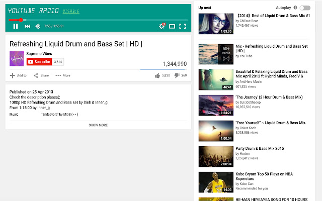 Youtube Radio from Chrome web store to be run with OffiDocs Chromium online Youtube Radio from Chrome web store to be run with OffiDocs Chromium online