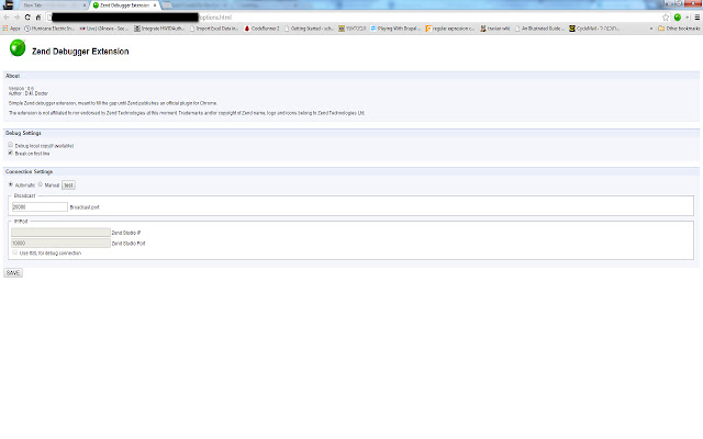 Zend Debugger Extension from Chrome web store to be run with OffiDocs Chromium online Zend Debugger Extension from Chrome web store to be run with OffiDocs Chromium online