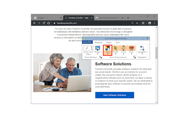 ZoomText Smart Invert from Chrome web store to be run with OffiDocs Chromium online ZoomText Smart Invert from Chrome web store to be run with OffiDocs Chromium online