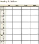 Free download Weekly Schedule DOC, XLS or PPT template free to be edited with LibreOffice online or OpenOffice Desktop online