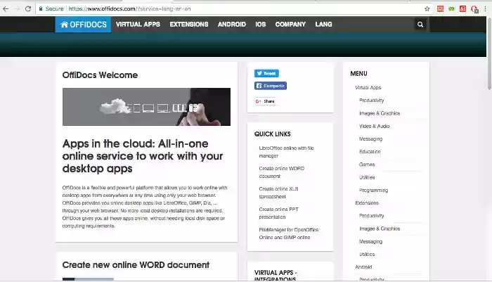 offidocs layout for desktop
