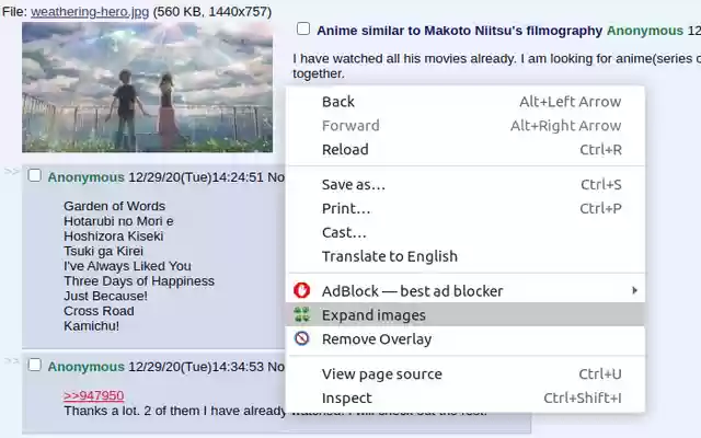 4chan Expand Images from Chrome web store to be run with OffiDocs Chromium online 4chan Expand Images from Chrome web store to be run with OffiDocs Chromium online