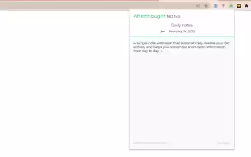 Afterthought notes from Chrome web store to be run with OffiDocs Chromium online Afterthought notes from Chrome web store to be run with OffiDocs Chromium online
