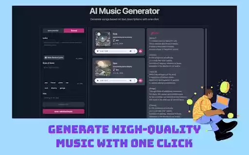 AI Music Generator from Chrome web store to be run with OffiDocs Chromium online AI Music Generator from Chrome web store to be run with OffiDocs Chromium online