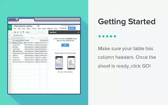 AppSheet from Chrome web store to be run with OffiDocs Chromium online AppSheet from Chrome web store to be run with OffiDocs Chromium online